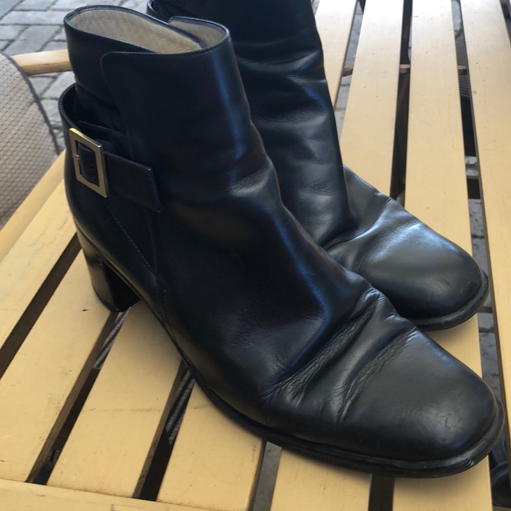 Bally Baluja  black leather ankle boots. Good used condition.